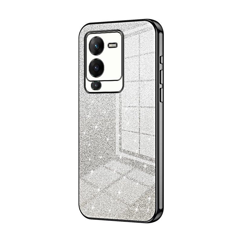 vivo S15 Pro Glitter Powder Electroplated Gradient Phone Case – Fashionable & Luxurious with Anti-Fingerprint Coating, Shock-Absorption, and Lens Protection
