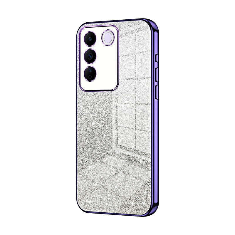 vivo S16e Glitter Powder Electroplated Gradient Phone Case – Fashionable & Luxurious with Anti-Fingerprint Coating, Shock-Absorption, and Lens Protection