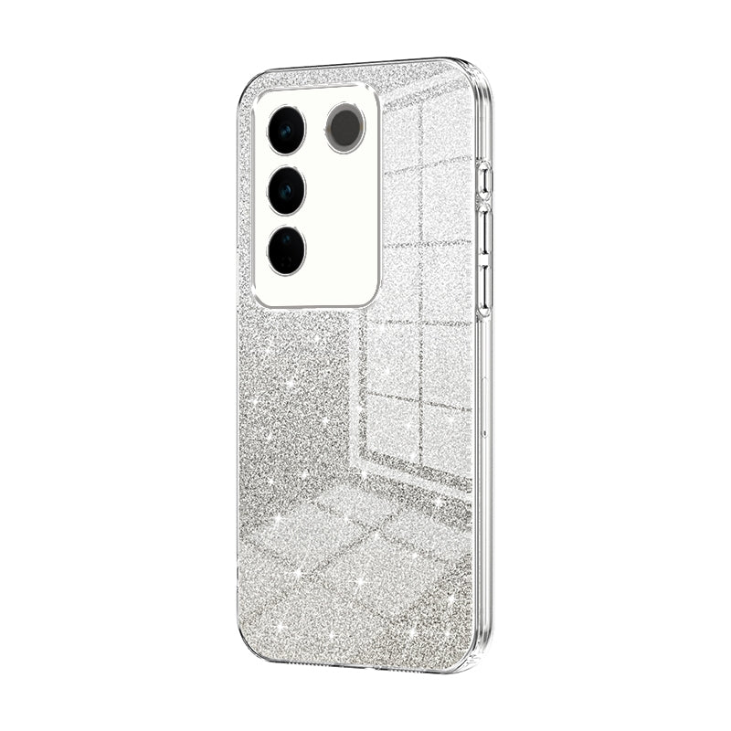 vivo V27 Pro Glitter Powder Electroplated Gradient Phone Case – Fashionable & Luxurious with Anti-Fingerprint Coating, Shock-Absorption, and Lens Protection