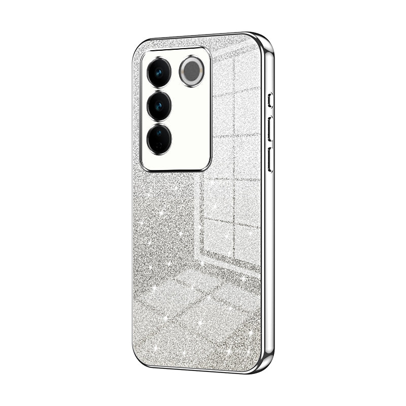 vivo S16 Glitter Powder Electroplated Gradient Phone Case – Fashionable & Luxurious with Anti-Fingerprint Coating, Shock-Absorption, and Lens Protection