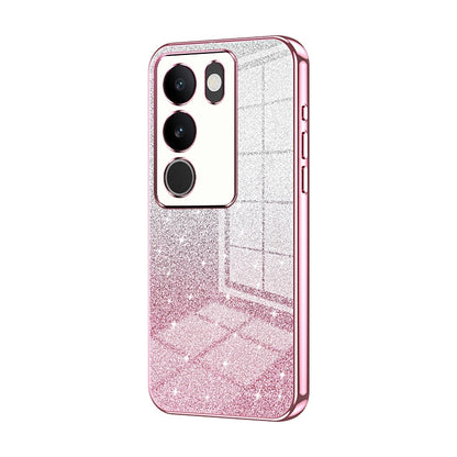 vivo S17t Glitter Powder Electroplated Gradient Phone Case – Fashionable & Luxurious with Anti-Fingerprint Coating, Shock-Absorption, and Lens Protection