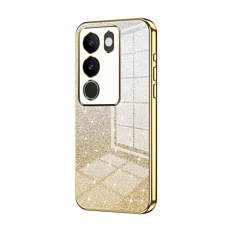 vivo S17t Glitter Powder Electroplated Gradient Phone Case – Fashionable & Luxurious with Anti-Fingerprint Coating, Shock-Absorption, and Lens Protection