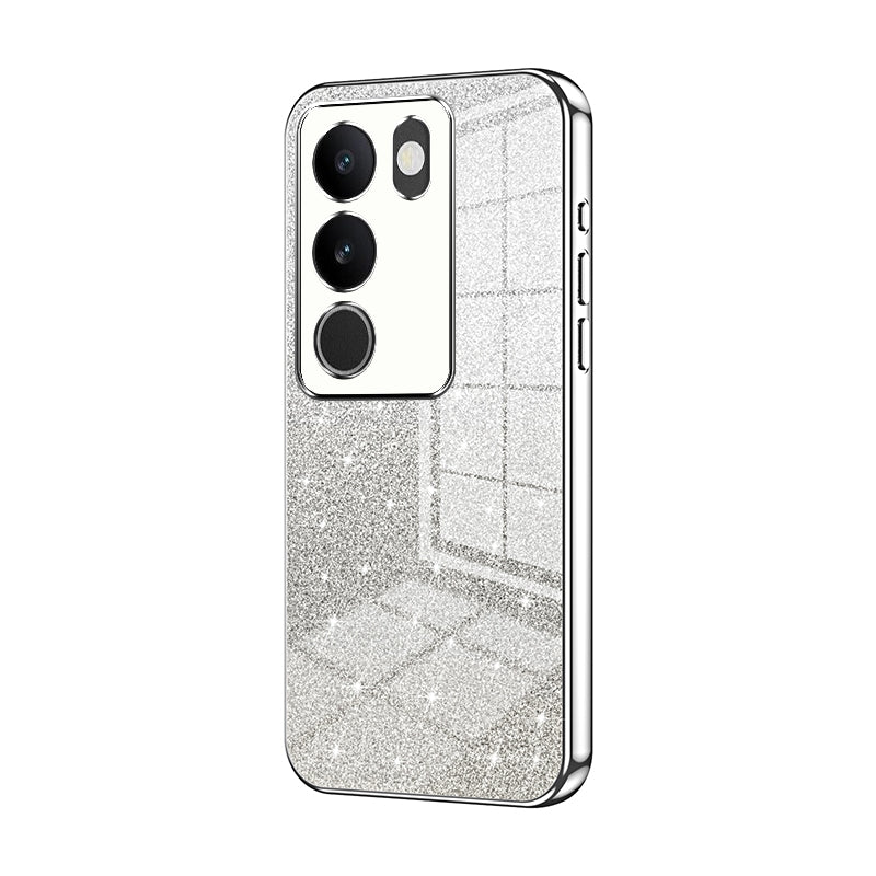 vivo S17 Pro Glitter Powder Electroplated Gradient Phone Case – Fashionable & Luxurious with Anti-Fingerprint Coating, Shock-Absorption, and Lens Protection