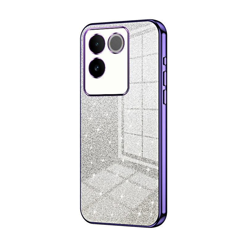 vivo iQOO Z7 Pro Glitter Powder Electroplated Gradient Phone Case – Fashionable & Luxurious with Anti-Fingerprint Coating, Shock-Absorption, and Lens Protection