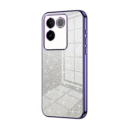 vivo iQOO Z7 Pro Glitter Powder Electroplated Gradient Phone Case – Fashionable & Luxurious with Anti-Fingerprint Coating, Shock-Absorption, and Lens Protection