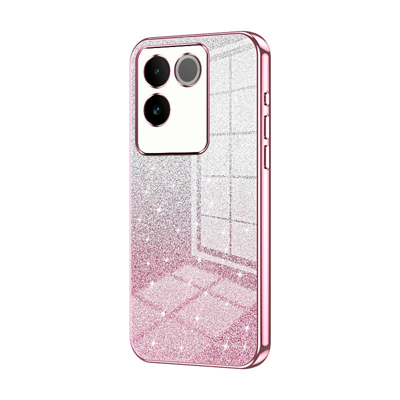 vivo iQOO Z7 Pro Glitter Powder Electroplated Gradient Phone Case – Fashionable & Luxurious with Anti-Fingerprint Coating, Shock-Absorption, and Lens Protection