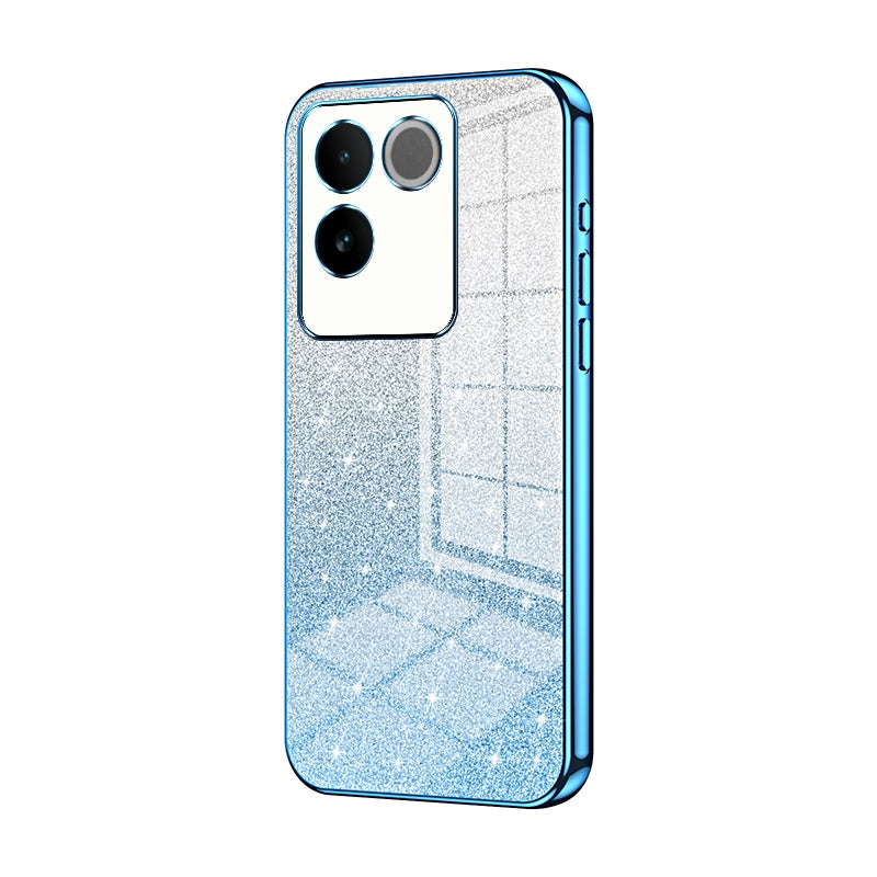 vivo iQOO Z7 Pro Glitter Powder Electroplated Gradient Phone Case – Fashionable & Luxurious with Anti-Fingerprint Coating, Shock-Absorption, and Lens Protection