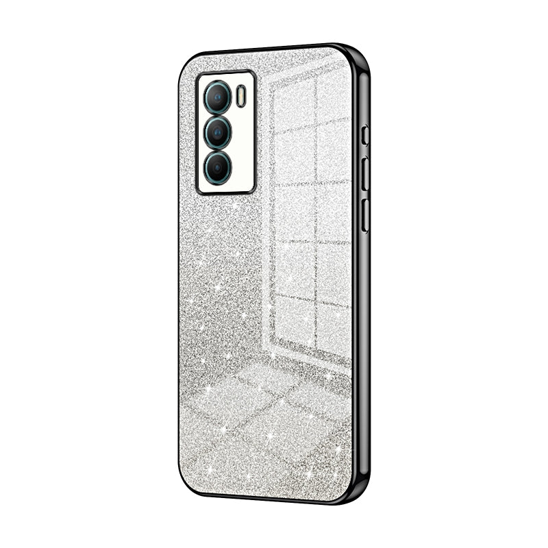 vivo T1 Glitter Powder Electroplated Gradient Phone Case – Fashionable & Luxurious with Anti-Fingerprint Coating, Shock-Absorption, and Lens Protection