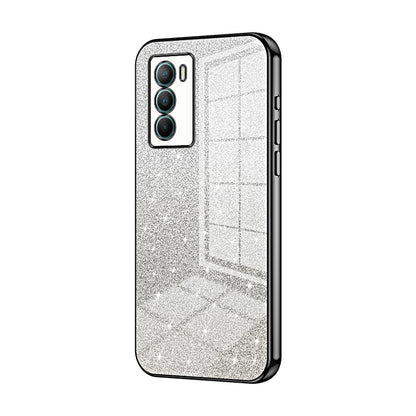 vivo T1 Glitter Powder Electroplated Gradient Phone Case – Fashionable & Luxurious with Anti-Fingerprint Coating, Shock-Absorption, and Lens Protection