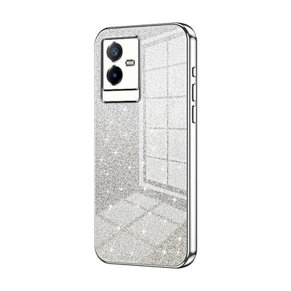 vivo T2x Glitter Powder Electroplated Gradient Phone Case – Fashionable & Luxurious with Anti-Fingerprint Coating, Shock-Absorption, and Lens Protection