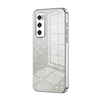vivo V20 SE Glitter Powder Electroplated Gradient Phone Case – Fashionable & Luxurious with Anti-Fingerprint Coating, Shock-Absorption, and Lens Protection