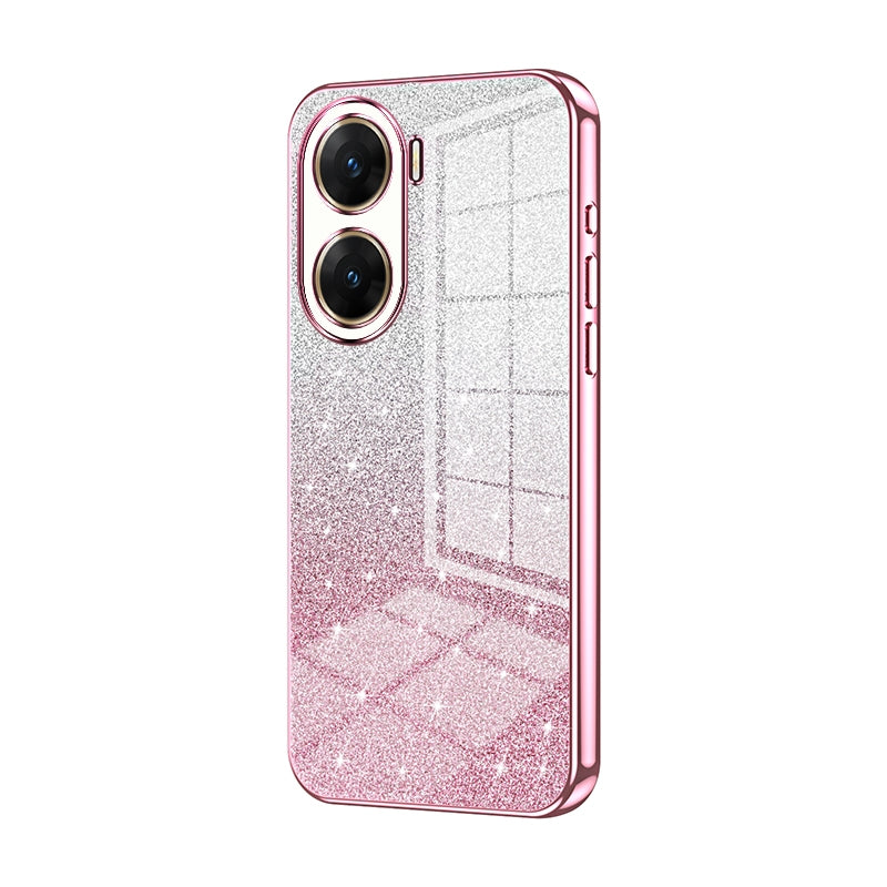 vivo V29e Glitter Powder Electroplated Gradient Phone Case – Fashionable & Luxurious with Anti-Fingerprint Coating, Shock-Absorption, and Lens Protection