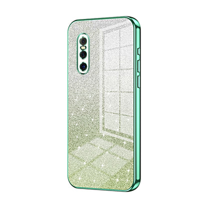 vivo X27 Glitter Powder Electroplated Gradient Phone Case – Fashionable & Luxurious with Anti-Fingerprint Coating, Shock-Absorption, and Lens Protection