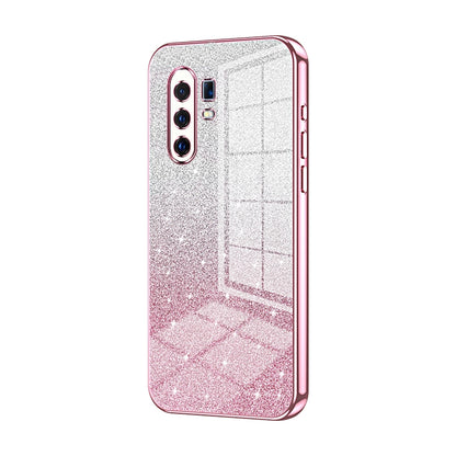 vivo X30 Pro Glitter Powder Electroplated Gradient Phone Case – Fashionable & Luxurious with Anti-Fingerprint Coating, Shock-Absorption, and Lens Protection