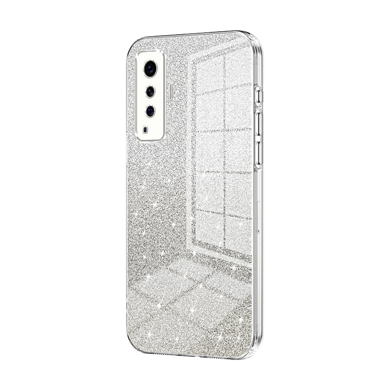 vivo X50 Glitter Powder Electroplated Gradient Phone Case – Fashionable & Luxurious with Anti-Fingerprint Coating, Shock-Absorption, and Lens Protection