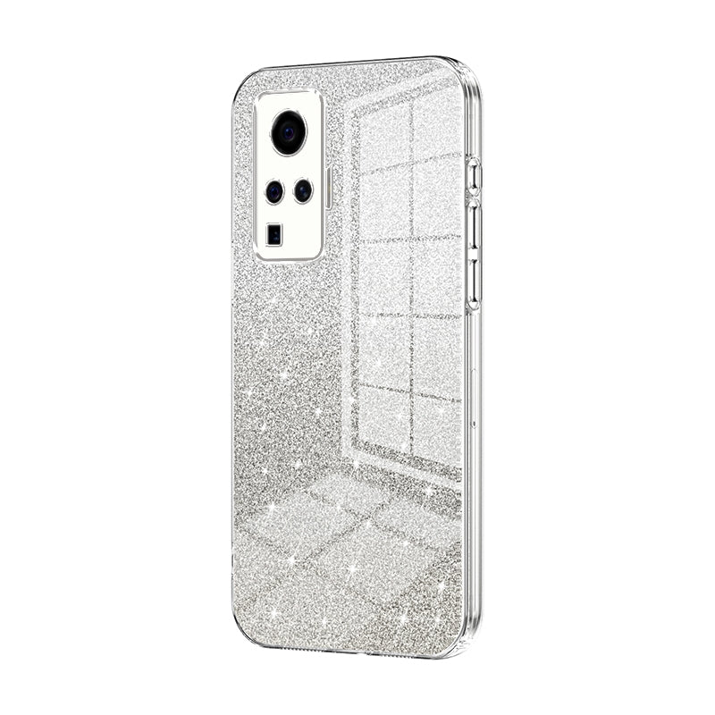 vivo X50 Pro Glitter Powder Electroplated Gradient Phone Case – Fashionable & Luxurious with Anti-Fingerprint Coating, Shock-Absorption, and Lens Protection