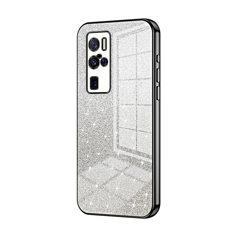 vivo X50 Pro+ Glitter Powder Electroplated Gradient Phone Case – Fashionable & Luxurious with Anti-Fingerprint Coating, Shock-Absorption, and Lens Protection