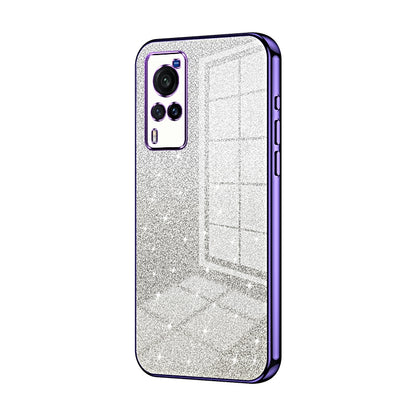 vivo X60 Glitter Powder Electroplated Gradient Phone Case – Fashionable & Luxurious with Anti-Fingerprint Coating, Shock-Absorption, and Lens Protection