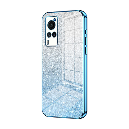 vivo X60 Glitter Powder Electroplated Gradient Phone Case – Fashionable & Luxurious with Anti-Fingerprint Coating, Shock-Absorption, and Lens Protection