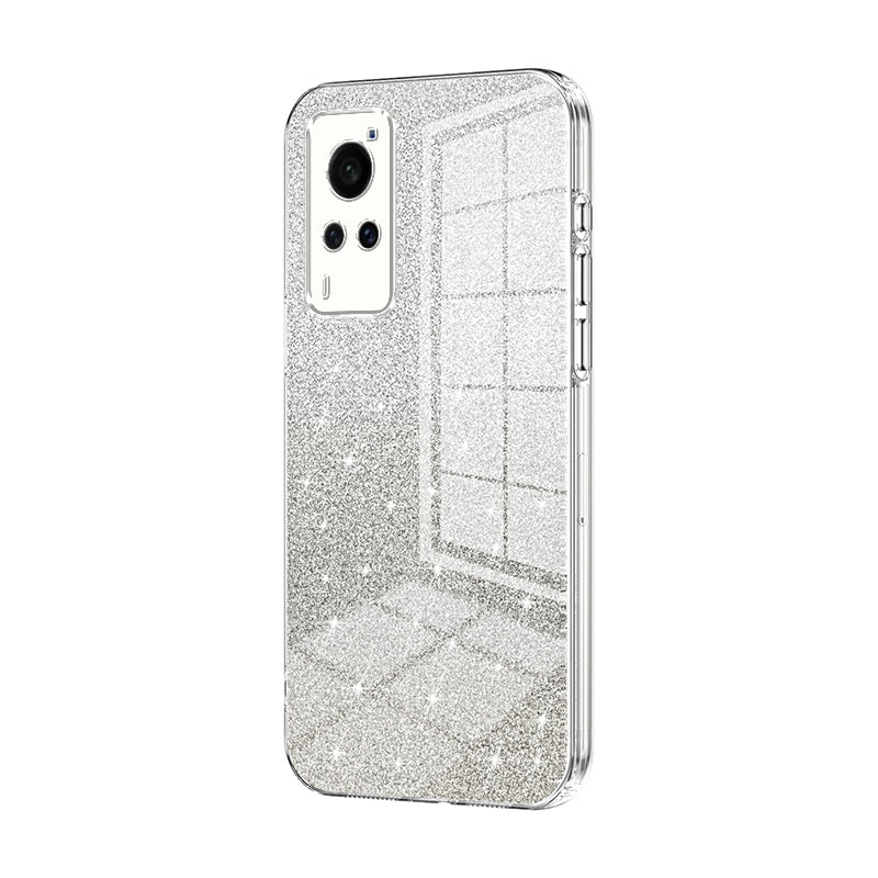vivo X60 Glitter Powder Electroplated Gradient Phone Case – Fashionable & Luxurious with Anti-Fingerprint Coating, Shock-Absorption, and Lens Protection