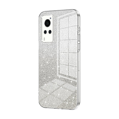 vivo X60 Glitter Powder Electroplated Gradient Phone Case – Fashionable & Luxurious with Anti-Fingerprint Coating, Shock-Absorption, and Lens Protection