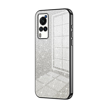 vivo X60 Glitter Powder Electroplated Gradient Phone Case – Fashionable & Luxurious with Anti-Fingerprint Coating, Shock-Absorption, and Lens Protection