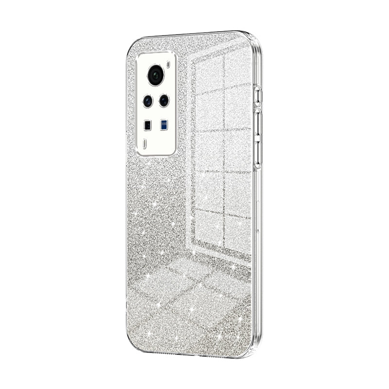vivo X60 Pro Glitter Powder Electroplated Gradient Phone Case – Fashionable & Luxurious with Anti-Fingerprint Coating, Shock-Absorption, and Lens Protection