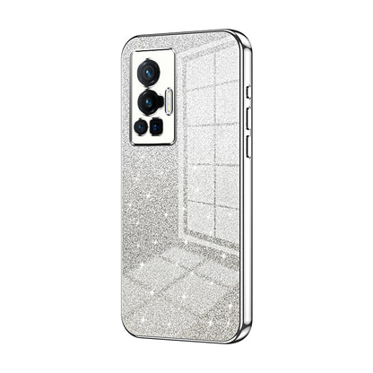vivo X70 Pro Glitter Powder Electroplated Gradient Phone Case – Fashionable & Luxurious with Anti-Fingerprint Coating, Shock-Absorption, and Lens Protection