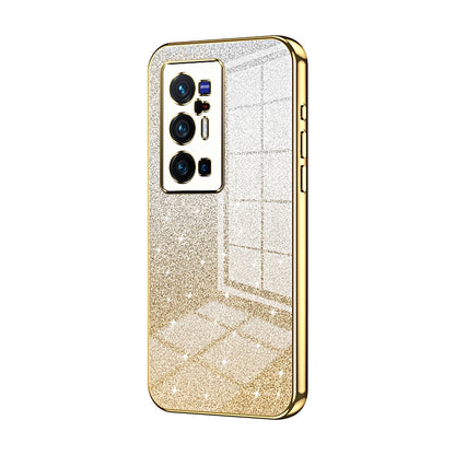vivo X70 Pro+ Glitter Powder Electroplated Gradient Phone Case – Fashionable & Luxurious with Anti-Fingerprint Coating, Shock-Absorption, and Lens Protection