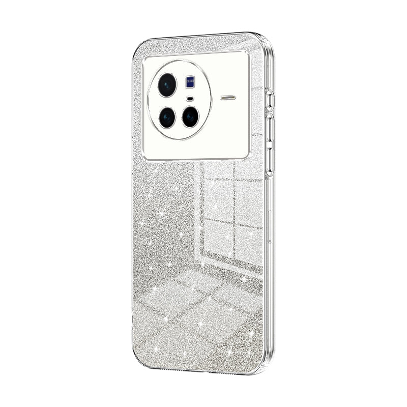 vivo X80 Glitter Powder Electroplated Gradient Phone Case – Fashionable & Luxurious with Anti-Fingerprint Coating, Shock-Absorption, and Lens Protection