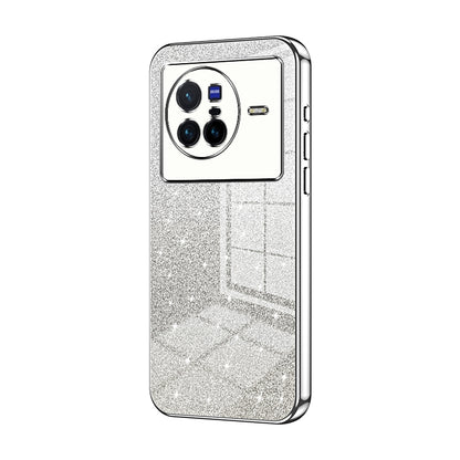 vivo X80 Glitter Powder Electroplated Gradient Phone Case – Fashionable & Luxurious with Anti-Fingerprint Coating, Shock-Absorption, and Lens Protection