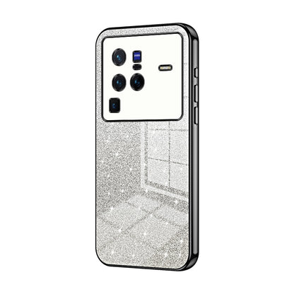 vivo X80 Pro Glitter Powder Electroplated Gradient Phone Case – Fashionable & Luxurious with Anti-Fingerprint Coating, Shock-Absorption, and Lens Protection