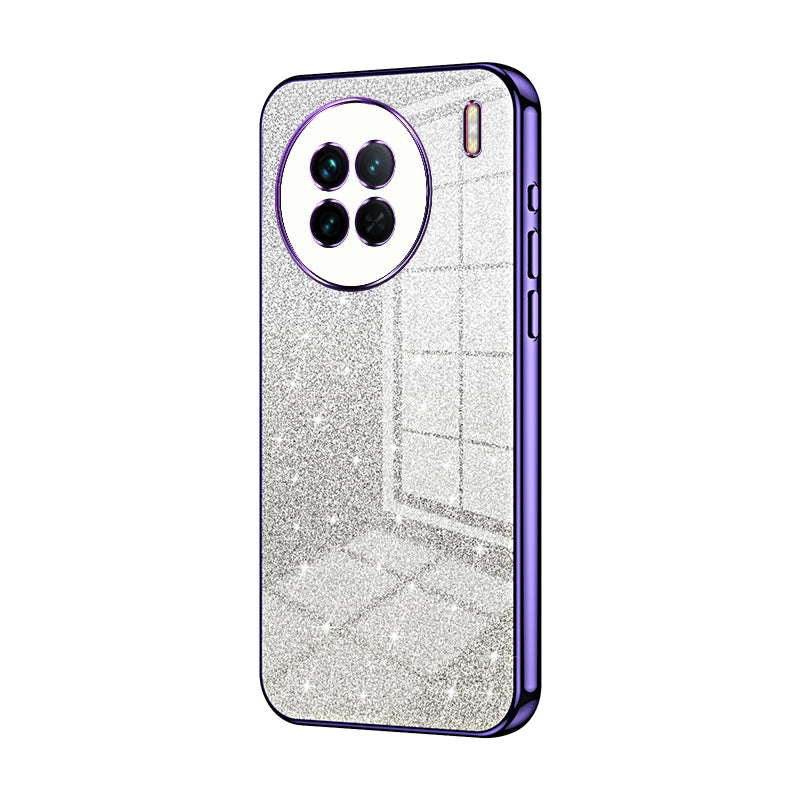 vivo X90 Glitter Powder Electroplated Gradient Phone Case – Fashionable & Luxurious with Anti-Fingerprint Coating, Shock-Absorption, and Lens Protection