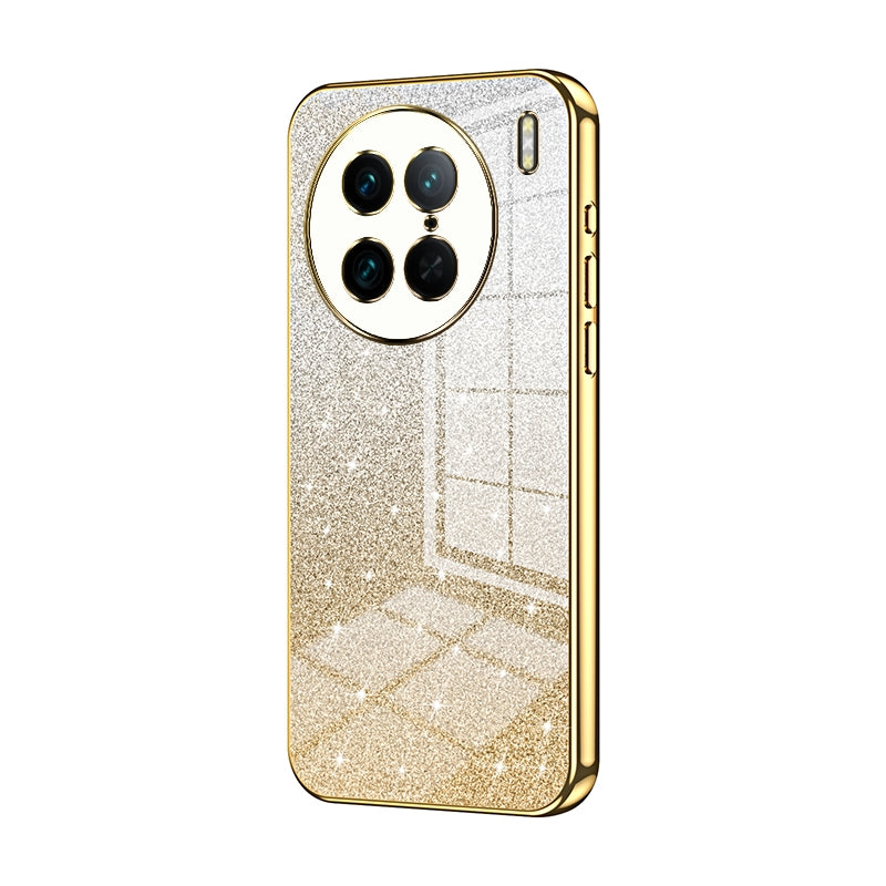 vivo X90 Pro Glitter Powder Electroplated Gradient Phone Case – Fashionable & Luxurious with Anti-Fingerprint Coating, Shock-Absorption, and Lens Protection