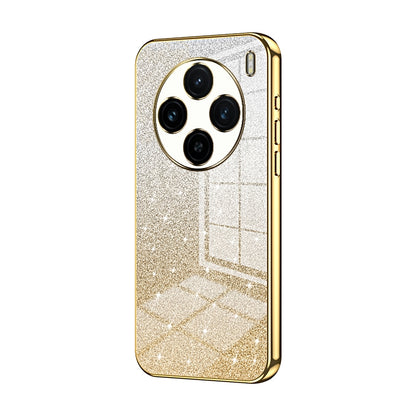 vivo X100 Glitter Powder Electroplated Gradient Phone Case – Fashionable & Luxurious with Anti-Fingerprint Coating, Shock-Absorption, and Lens Protection