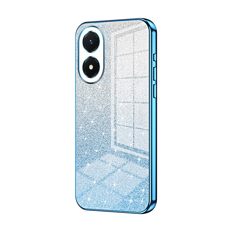 vivo Y02s Glitter Powder Electroplated Gradient Phone Case – Fashionable & Luxurious with Anti-Fingerprint Coating, Shock-Absorption, and Lens Protection