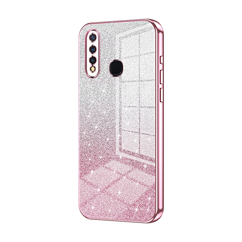 vivo U3 Glitter Powder Electroplated Gradient Phone Case – Fashionable & Luxurious with Anti-Fingerprint Coating, Shock-Absorption, and Lens Protection