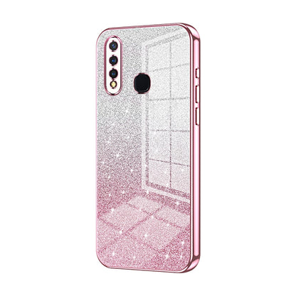 vivo U20 Glitter Powder Electroplated Gradient Phone Case – Fashionable & Luxurious with Anti-Fingerprint Coating, Shock-Absorption, and Lens Protection