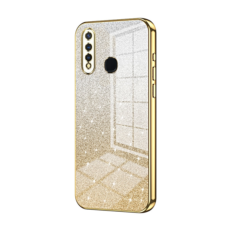 vivo U20 Glitter Powder Electroplated Gradient Phone Case – Fashionable & Luxurious with Anti-Fingerprint Coating, Shock-Absorption, and Lens Protection