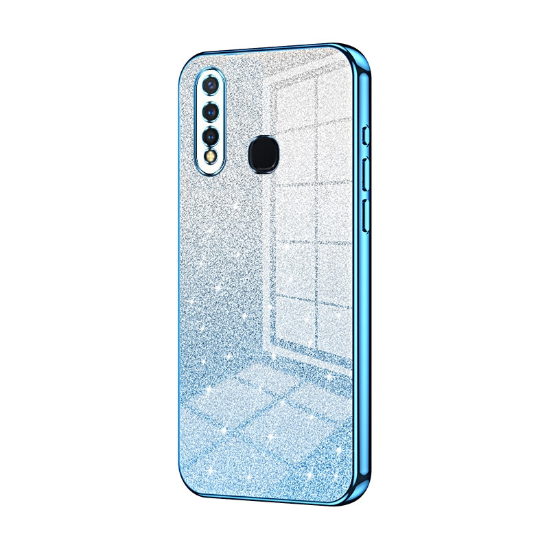vivo Y19 Glitter Powder Electroplated Gradient Phone Case – Fashionable & Luxurious with Anti-Fingerprint Coating, Shock-Absorption, and Lens Protection