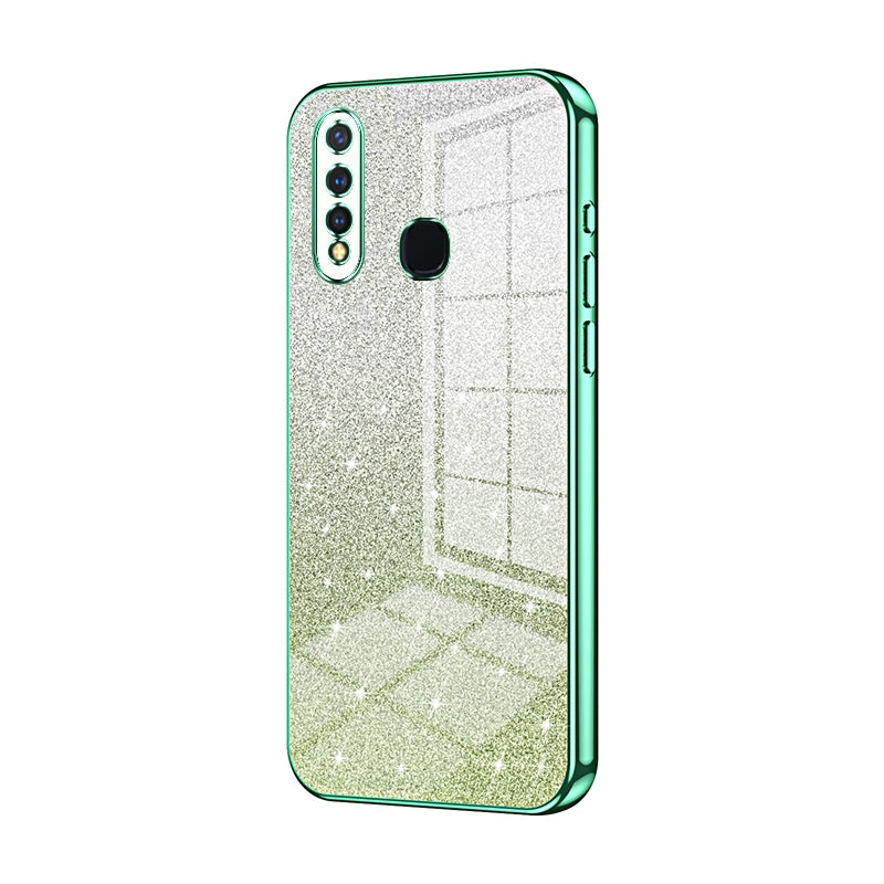 vivo Y19 Glitter Powder Electroplated Gradient Phone Case – Fashionable & Luxurious with Anti-Fingerprint Coating, Shock-Absorption, and Lens Protection
