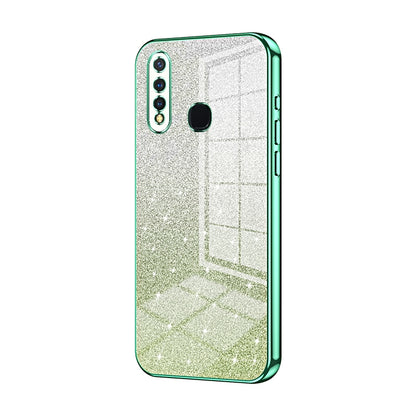 vivo U20 Glitter Powder Electroplated Gradient Phone Case – Fashionable & Luxurious with Anti-Fingerprint Coating, Shock-Absorption, and Lens Protection