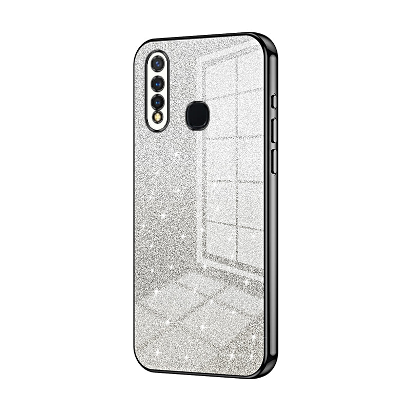 vivo U20 Glitter Powder Electroplated Gradient Phone Case – Fashionable & Luxurious with Anti-Fingerprint Coating, Shock-Absorption, and Lens Protection