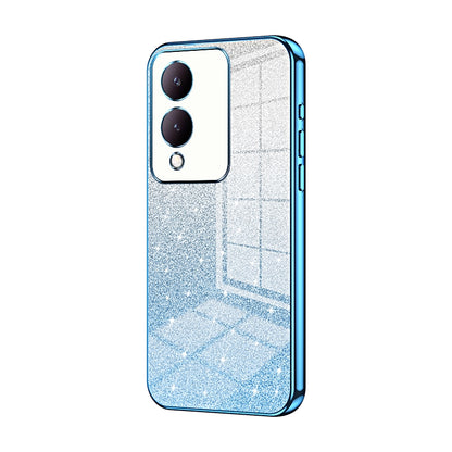 vivo Y17s Glitter Powder Electroplated Gradient Phone Case – Fashionable & Luxurious with Anti-Fingerprint Coating, Shock-Absorption, and Lens Protection