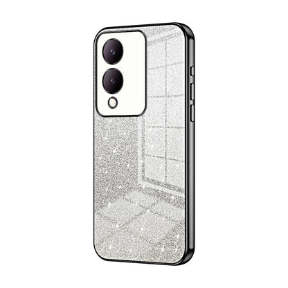 vivo Y17s Glitter Powder Electroplated Gradient Phone Case – Fashionable & Luxurious with Anti-Fingerprint Coating, Shock-Absorption, and Lens Protection