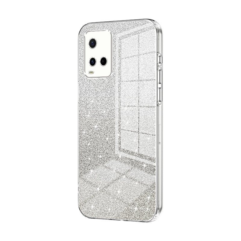 vivo T1x Glitter Powder Electroplated Gradient Phone Case – Fashionable & Luxurious with Anti-Fingerprint Coating, Shock-Absorption, and Lens Protection