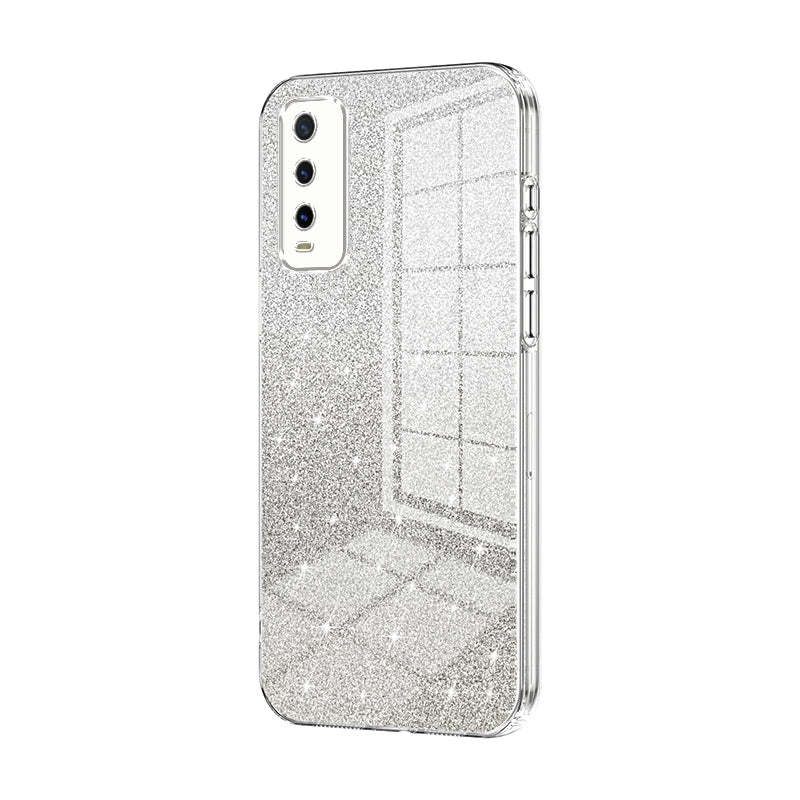 vivo iQOO U1x Glitter Powder Electroplated Gradient Phone Case – Fashionable & Luxurious with Anti-Fingerprint Coating, Shock-Absorption, and Lens Protection