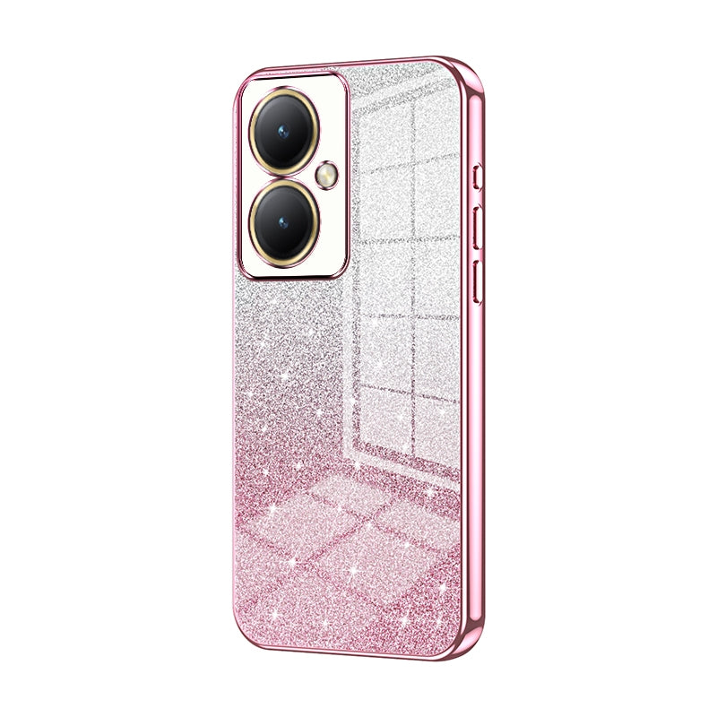 vivo Y35M+ Glitter Powder Electroplated Gradient Phone Case – Fashionable & Luxurious with Anti-Fingerprint Coating, Shock-Absorption, and Lens Protection