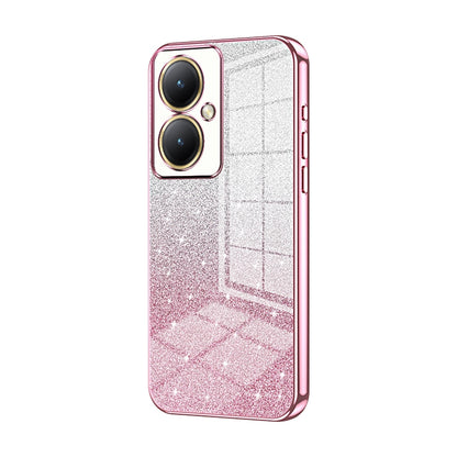 vivo Y35+ Glitter Powder Electroplated Gradient Phone Case – Fashionable & Luxurious with Anti-Fingerprint Coating, Shock-Absorption, and Lens Protection