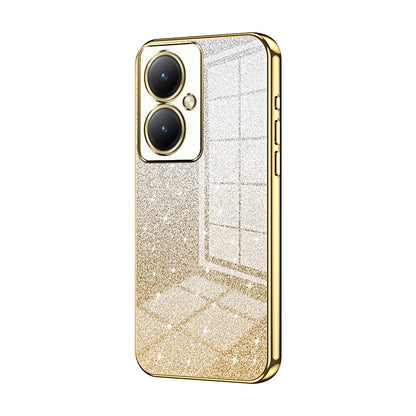 vivo Y35M+ Glitter Powder Electroplated Gradient Phone Case – Fashionable & Luxurious with Anti-Fingerprint Coating, Shock-Absorption, and Lens Protection